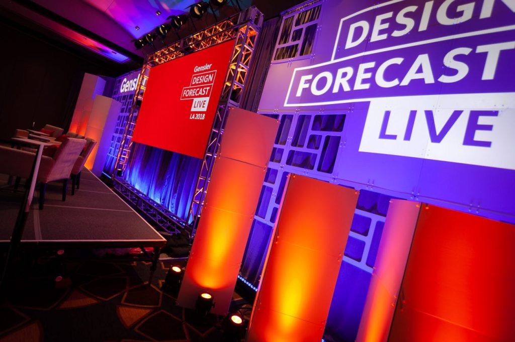 Gensler Custom Stage Set Design for a mid size meeting.