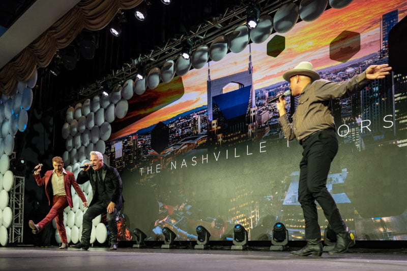 Country Singer On Stage at a Convention in Nashville, Tennessee.